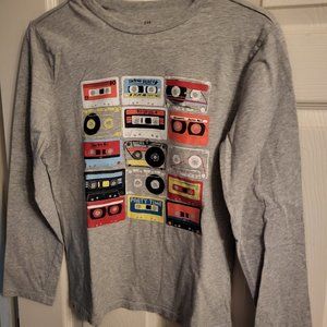 gap kids xl long sleeve cassette shirt